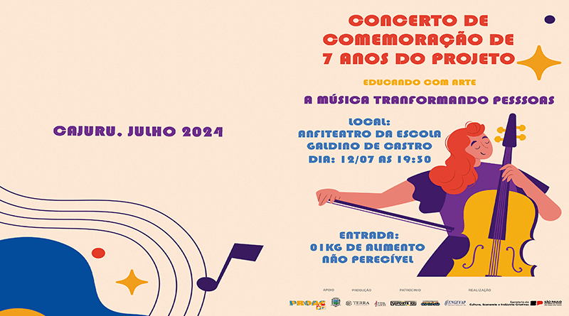 Orquestra de Cajuru celebra sete anos com concerto especial de música popular