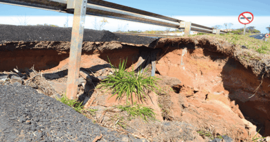 Aumentou erosão no acostamento da Abraão Assed