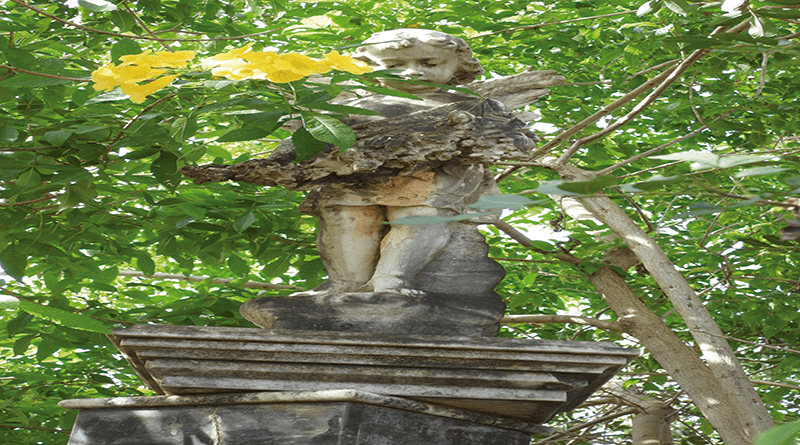 as tristes imagens de dezenas túmulos