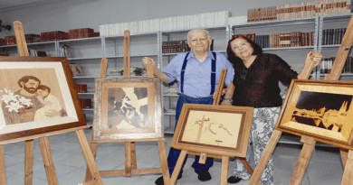 Marchetaria de Favaretto esteve exposta na Casa da Cultura de Cajuru