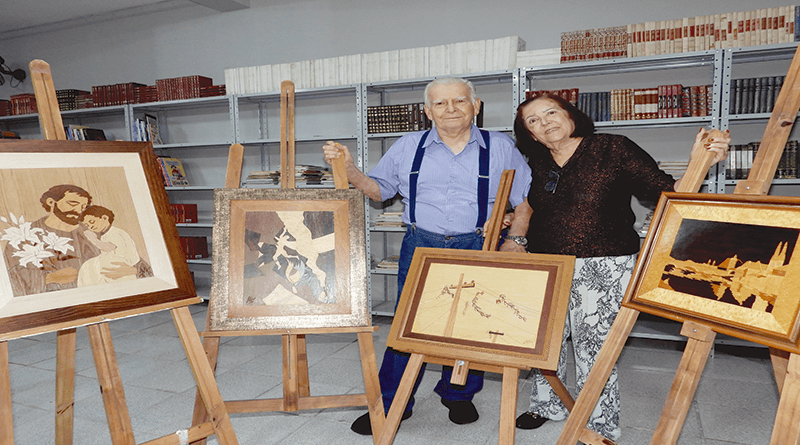 Marchetaria de Favaretto esteve exposta na Casa da Cultura de Cajuru